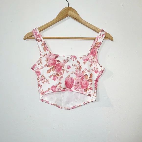 Shein floral corset style crop tank top bundle - Picture 5 of 16